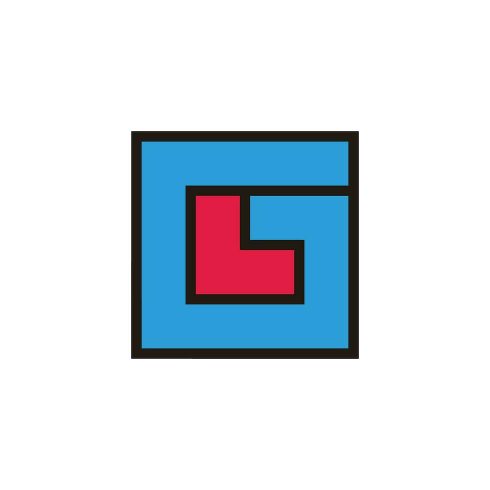 brief gl plein kleurrijk schets meetkundig logo vector