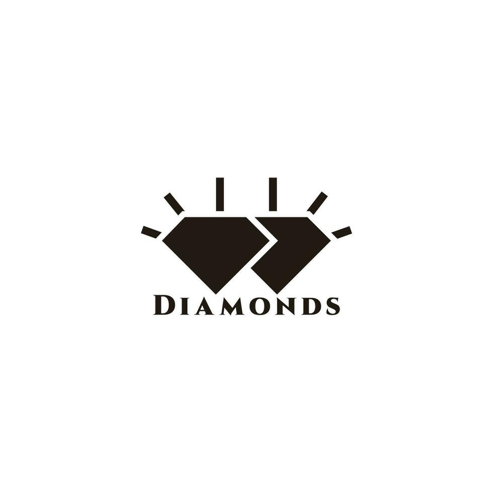 gemakkelijk diamant groep voorwerp meetkundig logo vector