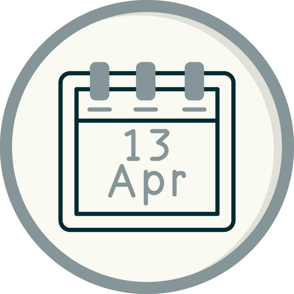 april 13 vector icoon
