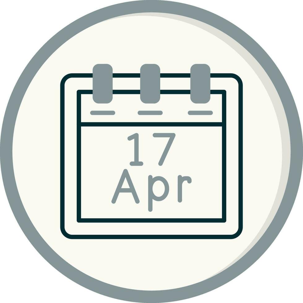 april 17 vector icoon