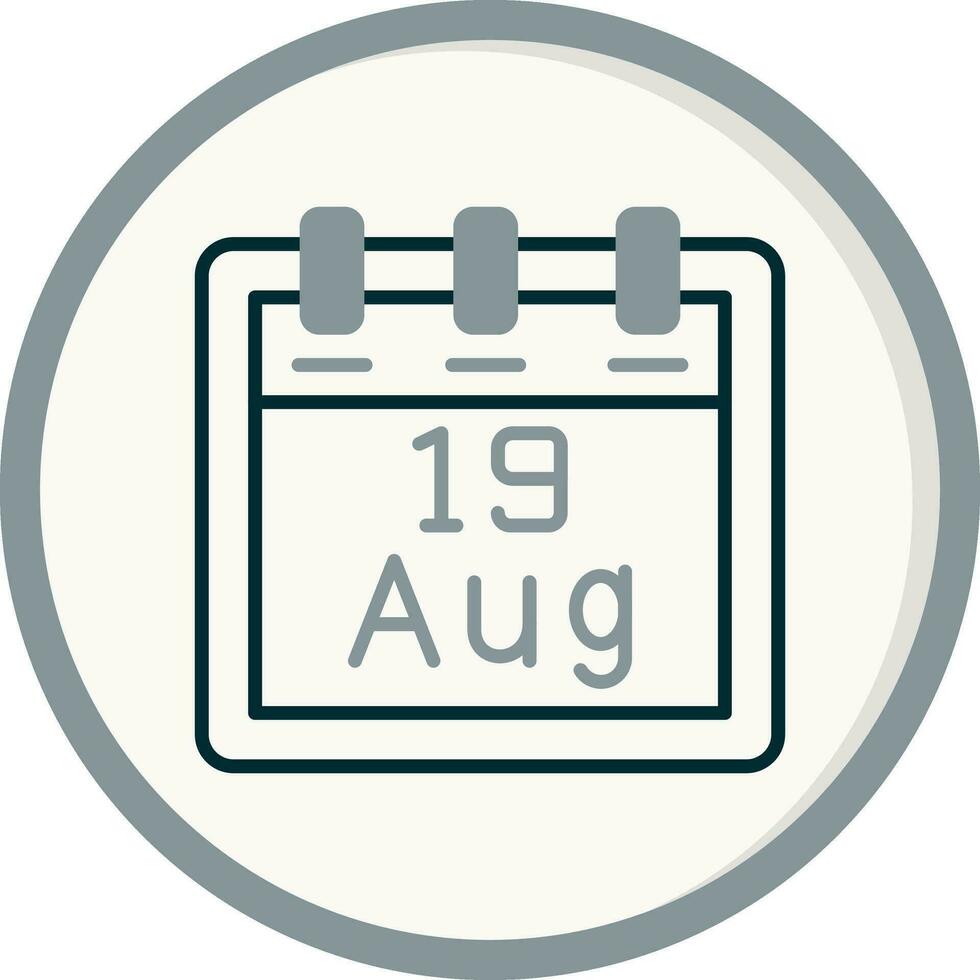 augustus 19 vector icoon
