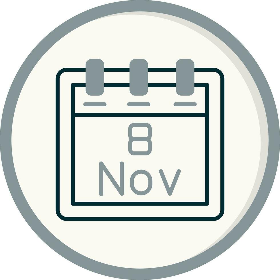 november 8 vector icoon