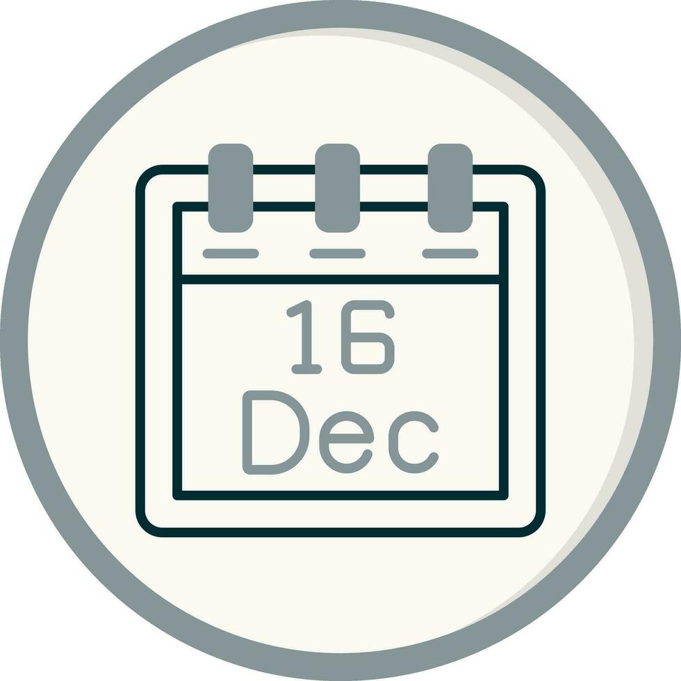 december 16 vector icoon