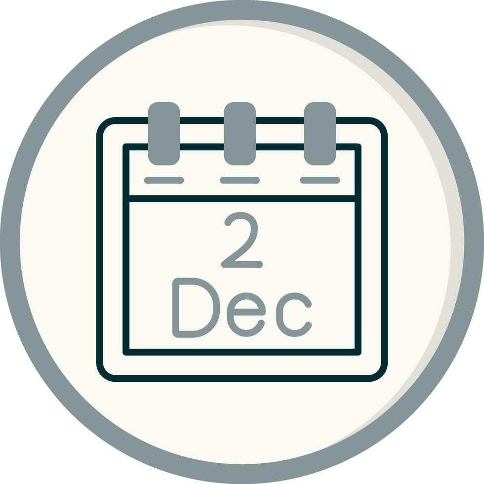 december 2 vector icoon