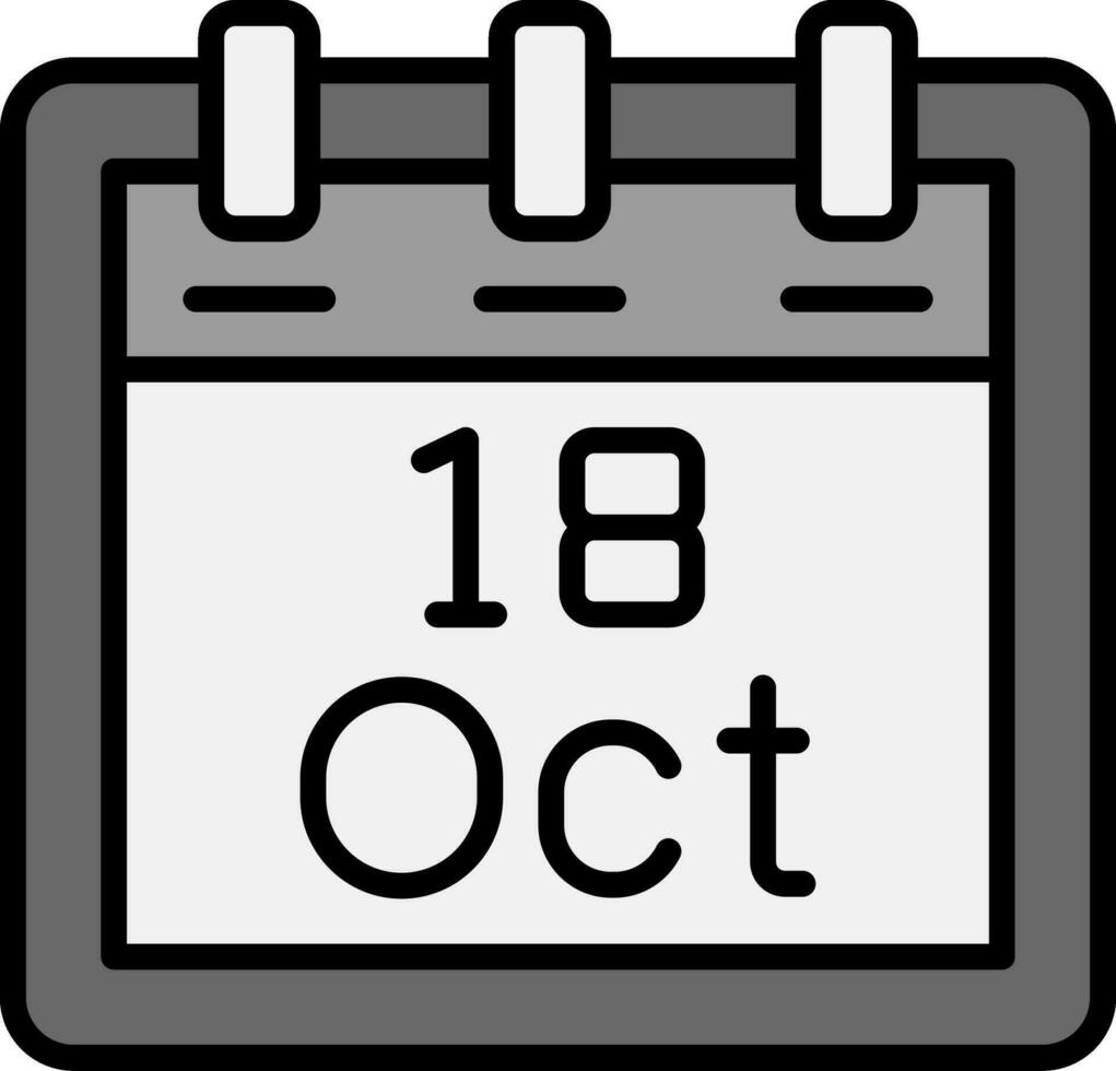 oktober 18 vector icoon