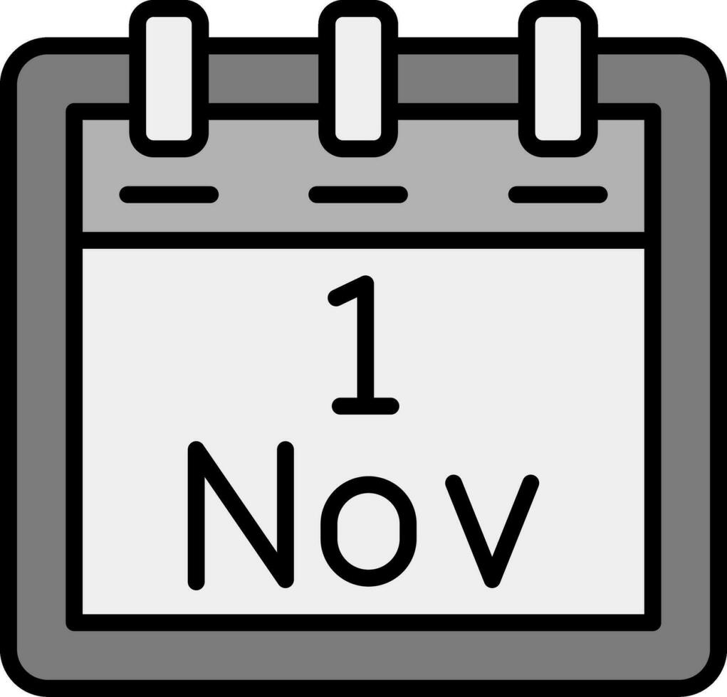 november 1 vector icoon