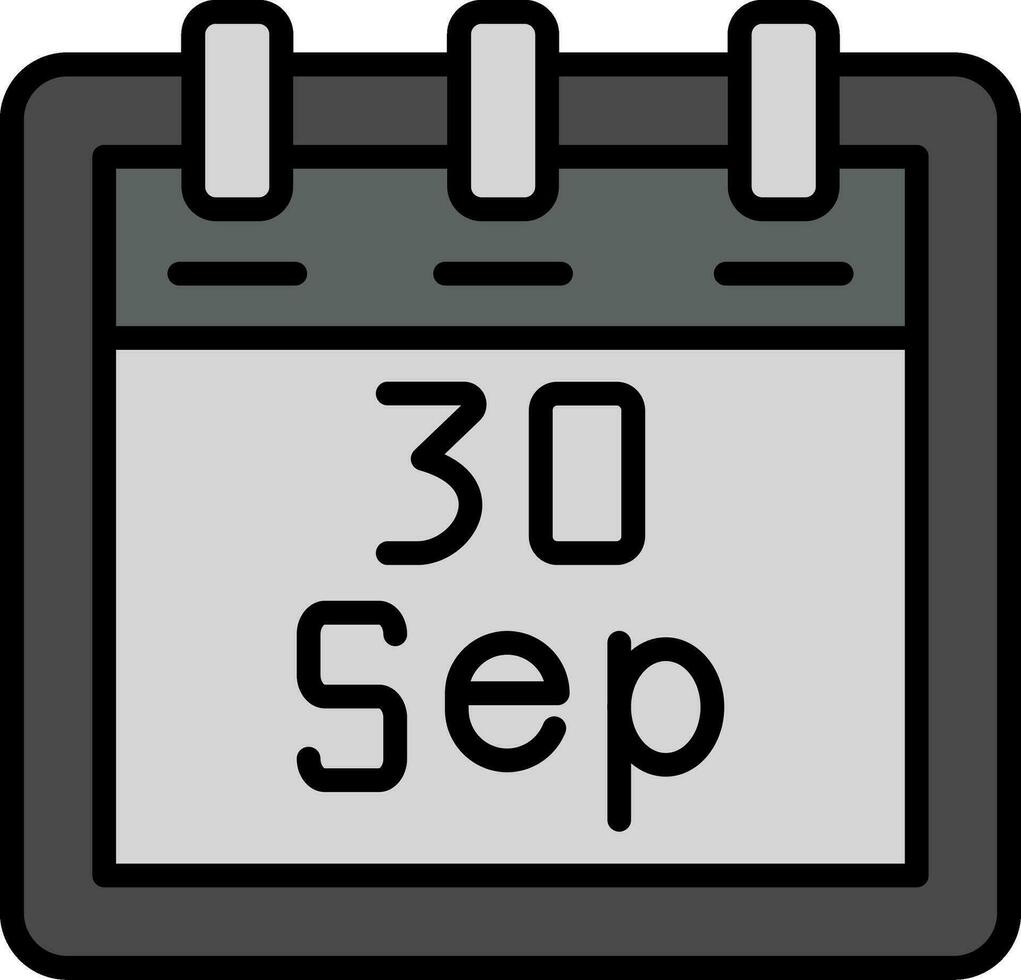 september 30 vector icoon