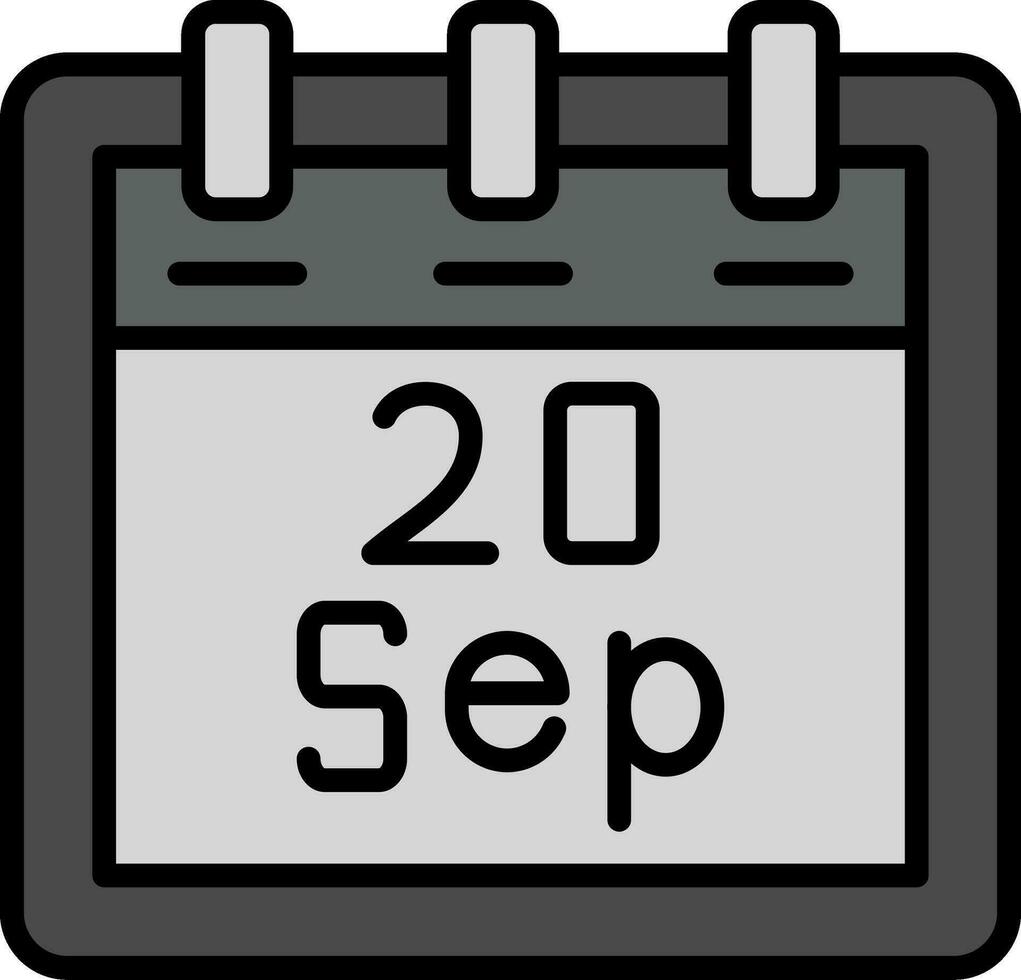 september 20 vector icoon