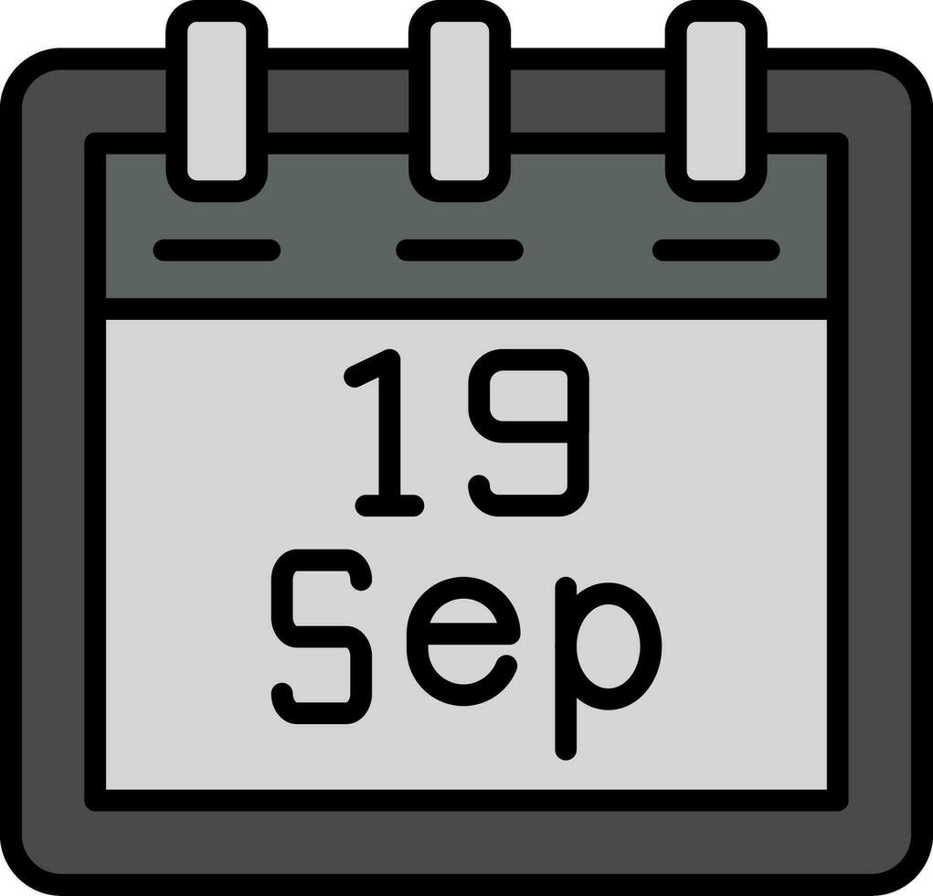 september 19 vector icoon