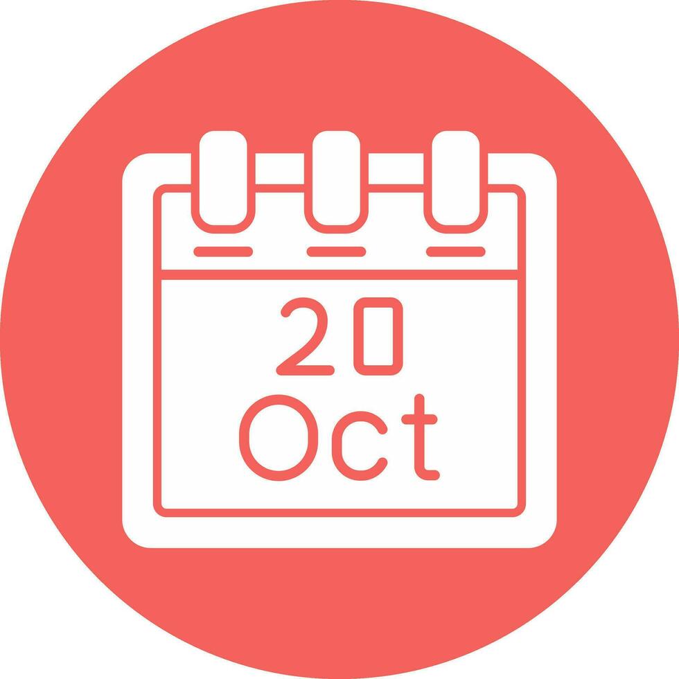 oktober 20 vector icoon