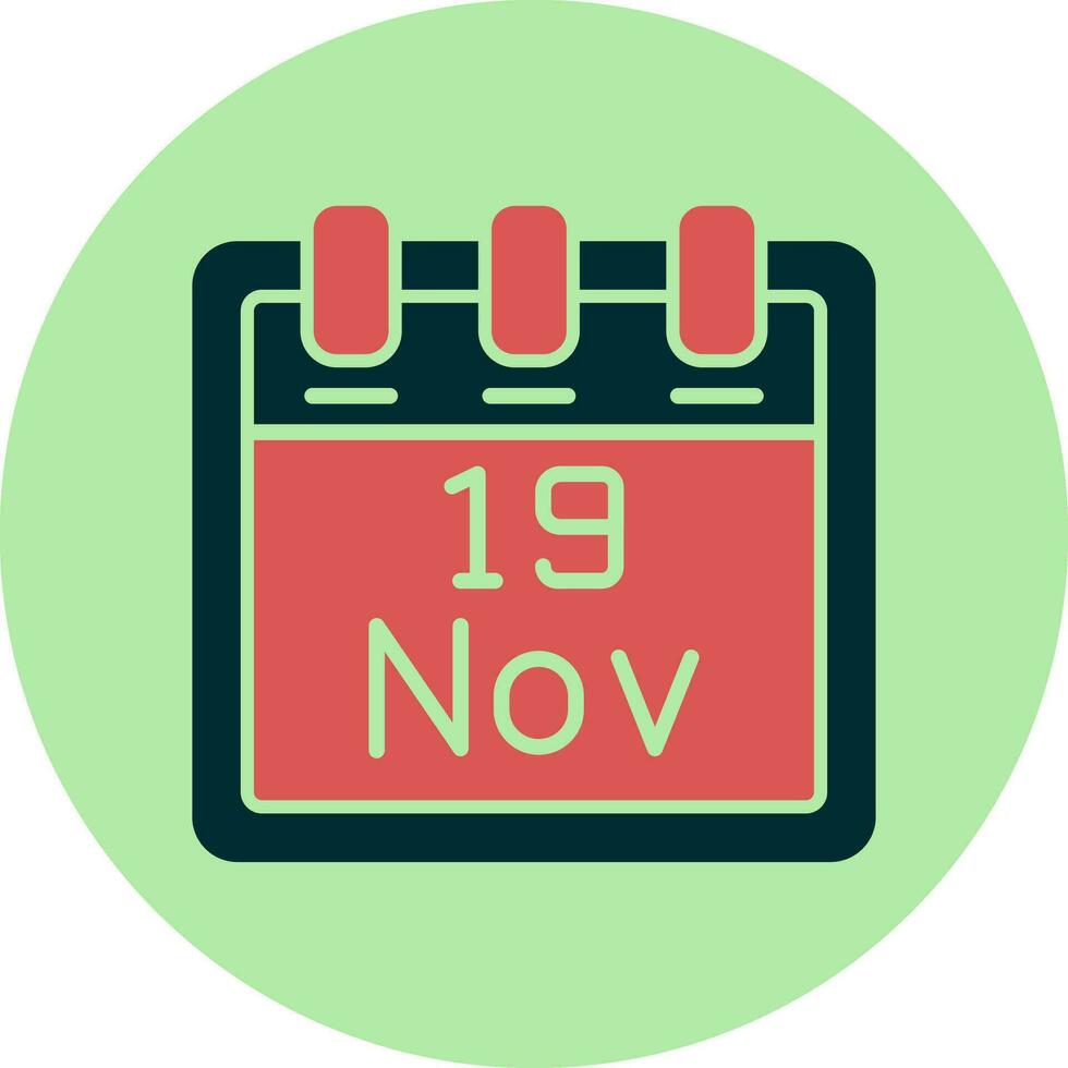 november 19 vector icoon