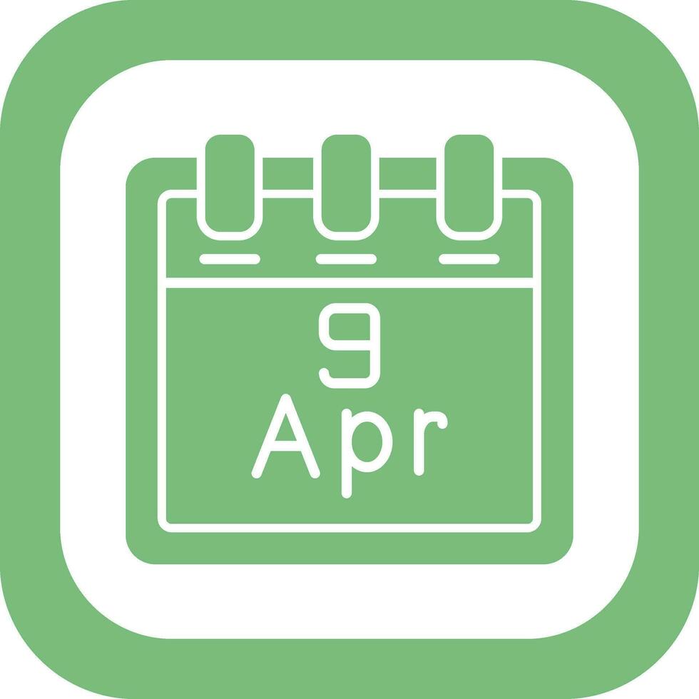 april 9 vector icoon
