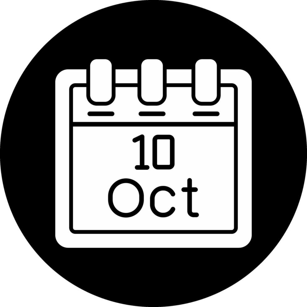 oktober 10 vector icoon