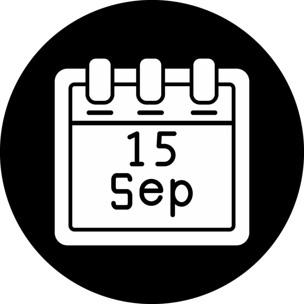 september 15 vector icoon