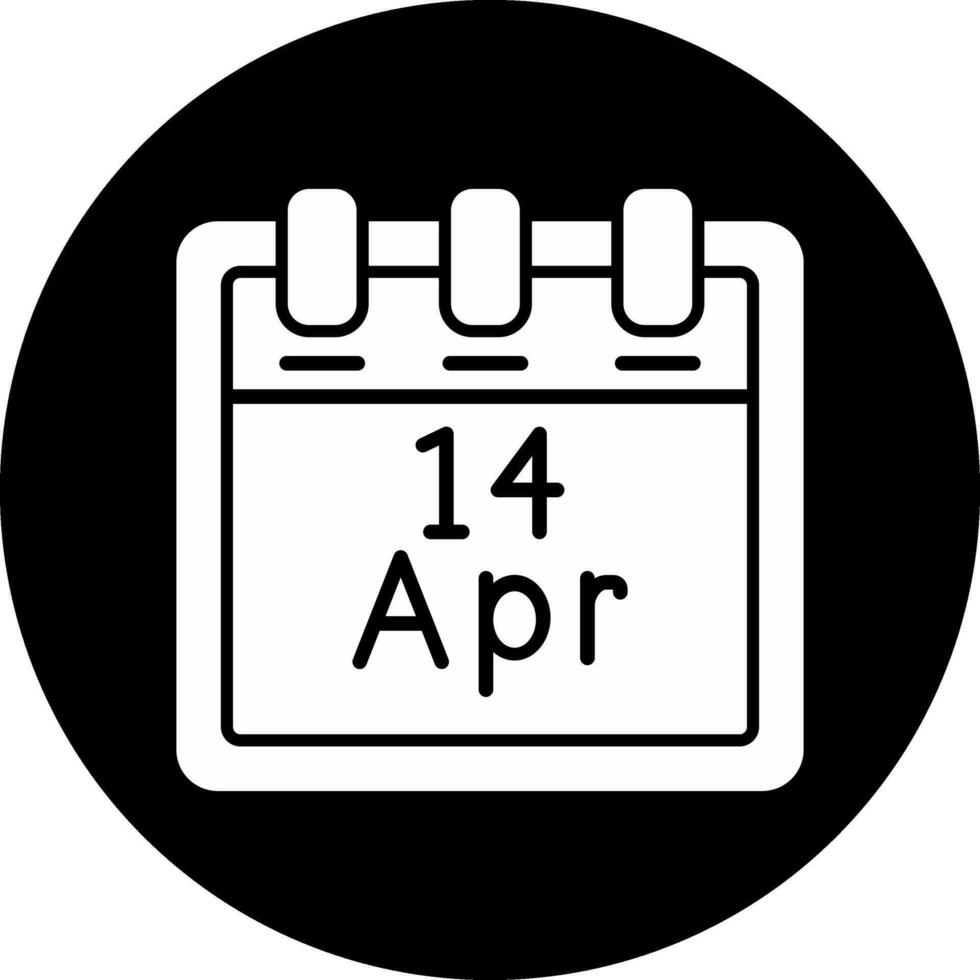 april 14 vector icoon