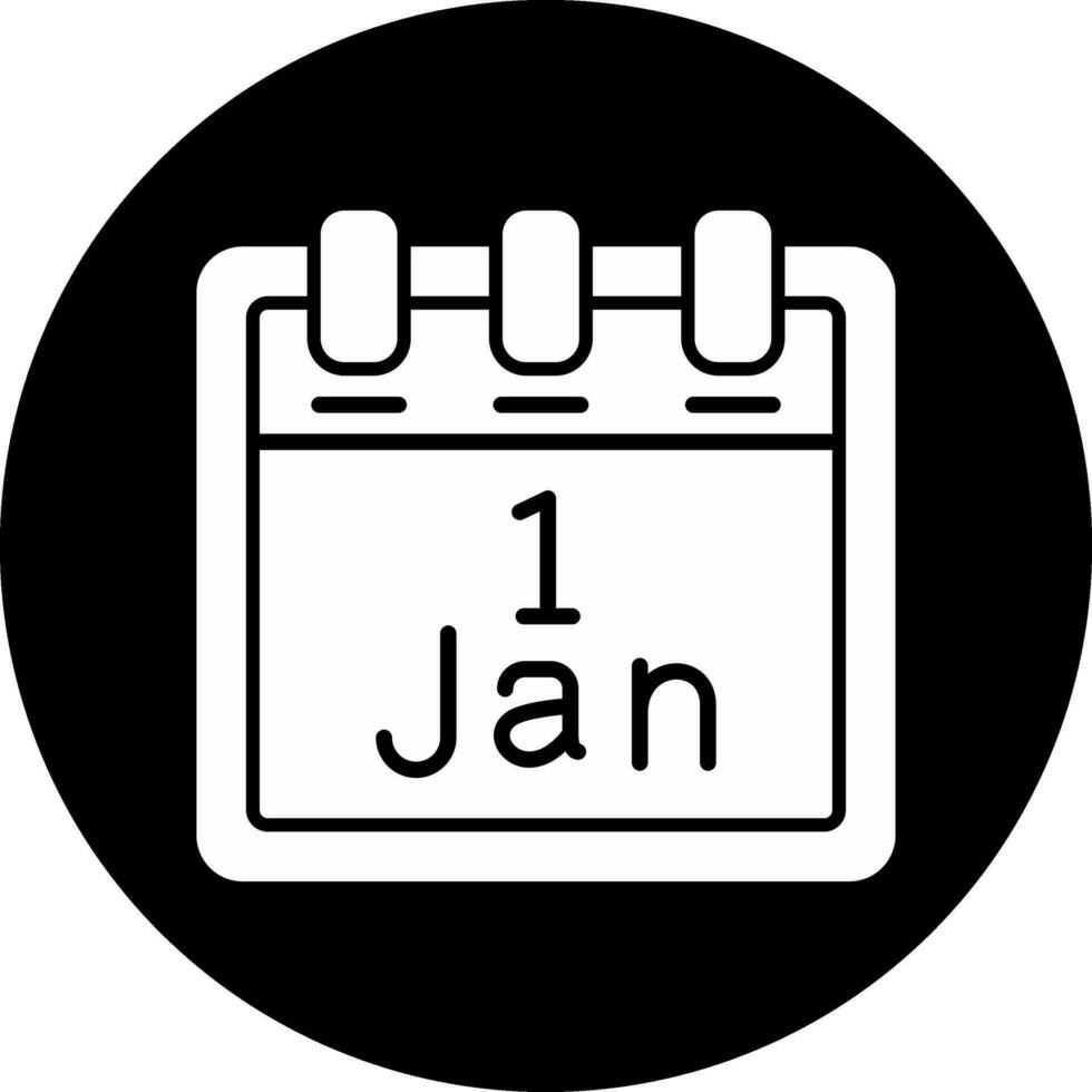 januari 1 vector icoon