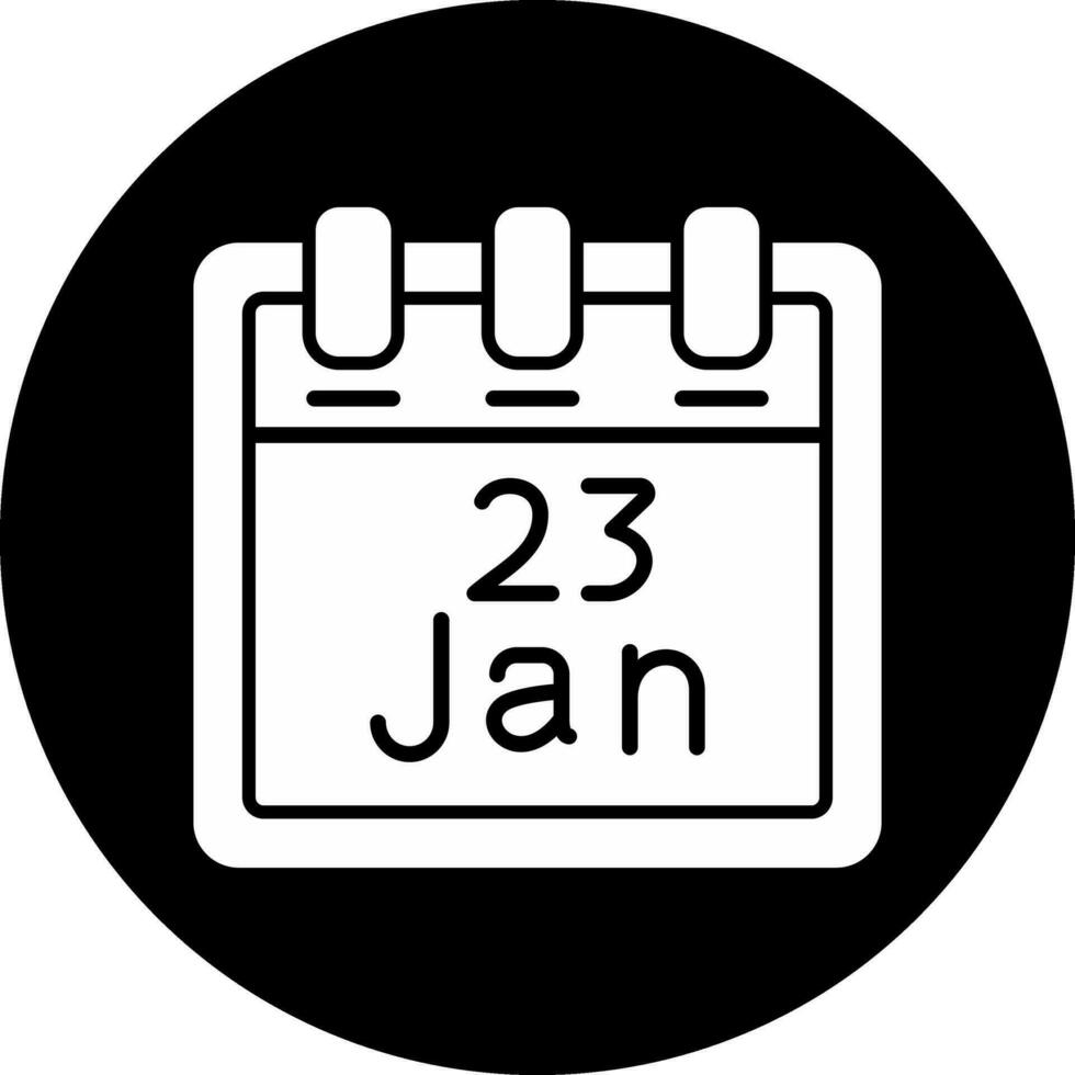 januari 23 vector icoon