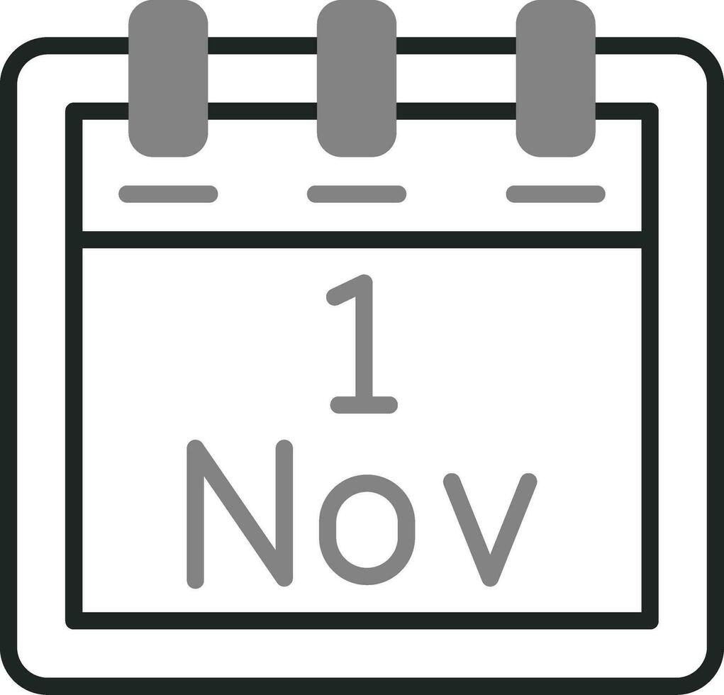 november 1 vector icoon