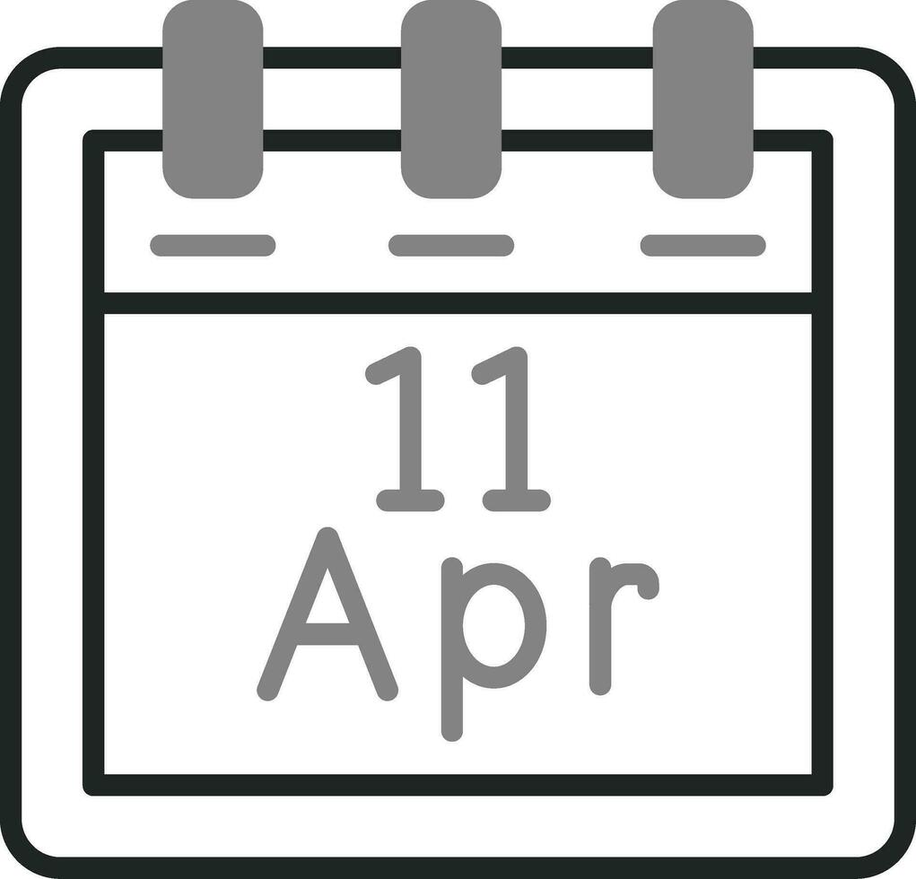 april 11 vector icoon