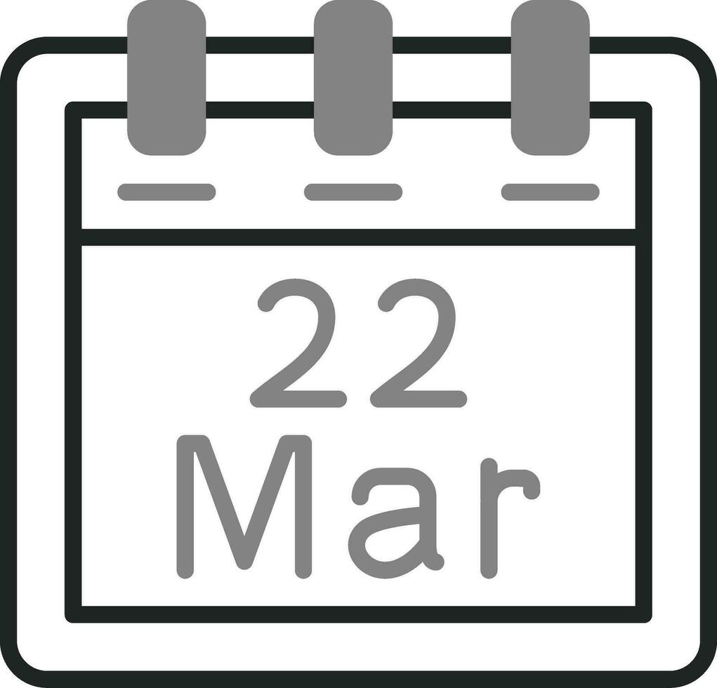 maart 22 vector icoon