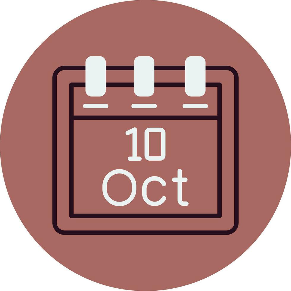 oktober 10 vector icoon