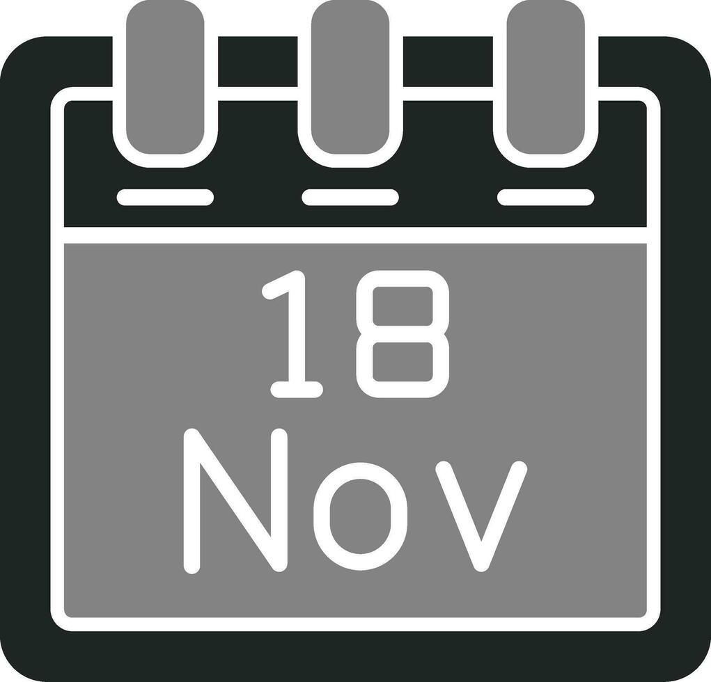 november 18 vector icoon