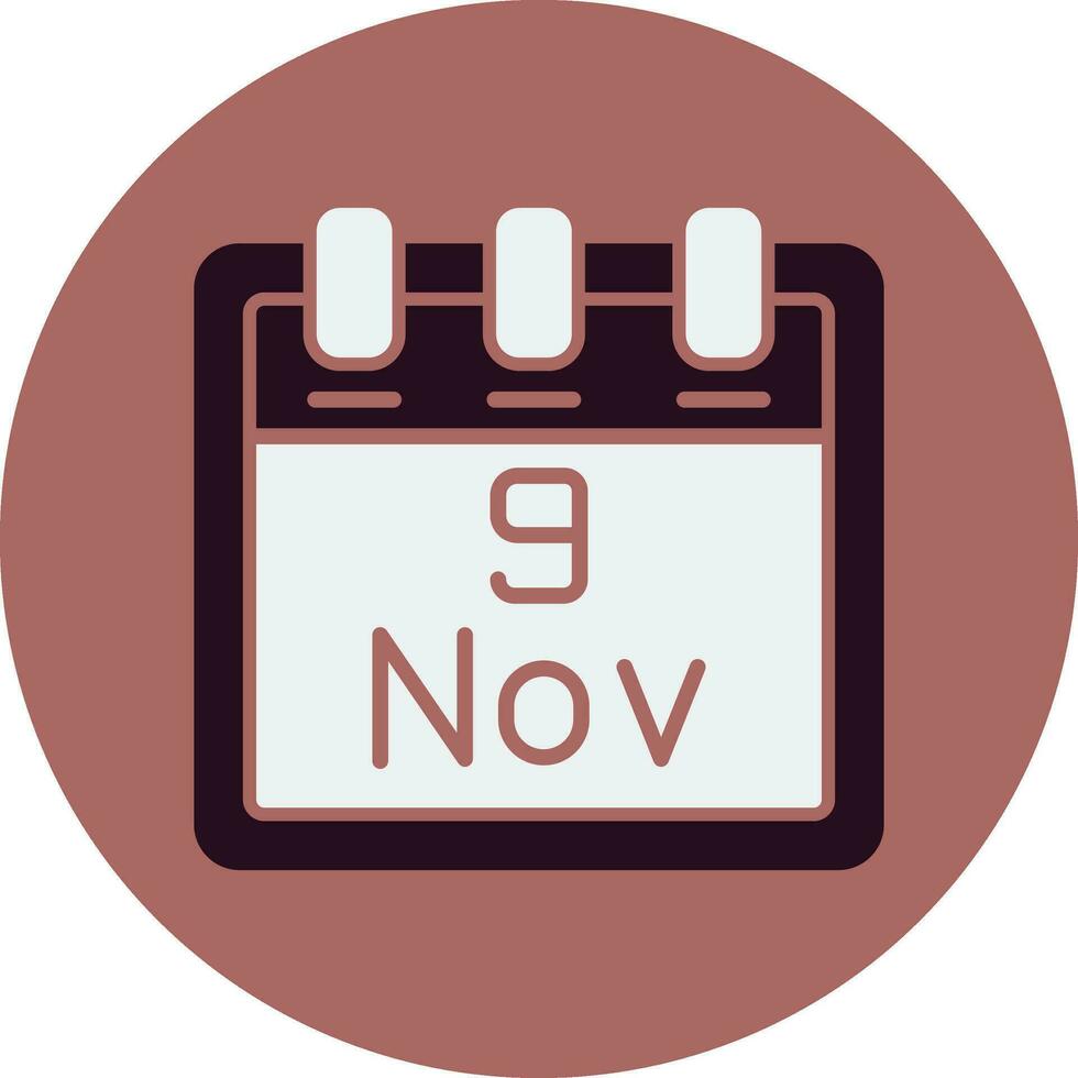 november 9 vector icoon