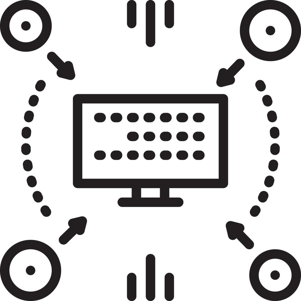 lijnpictogram voor compileren vector