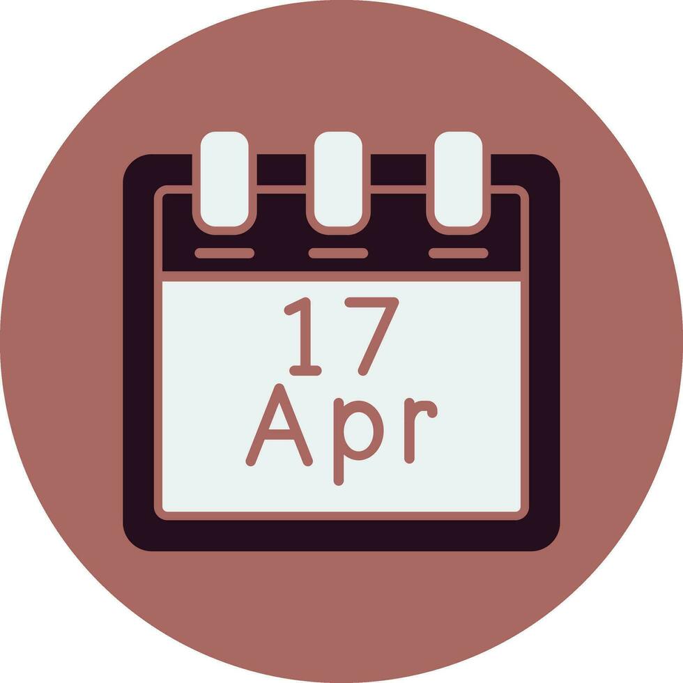 april 17 vector icoon