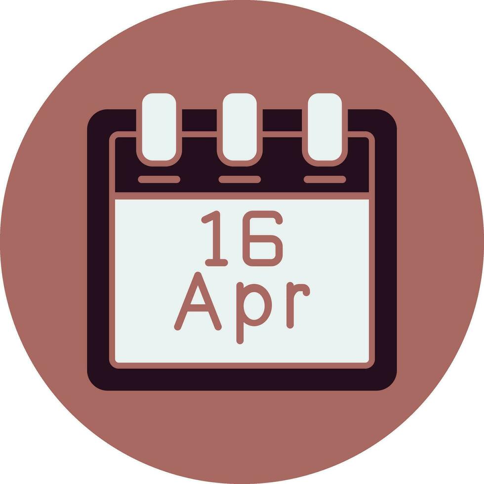 april 16 vector icoon