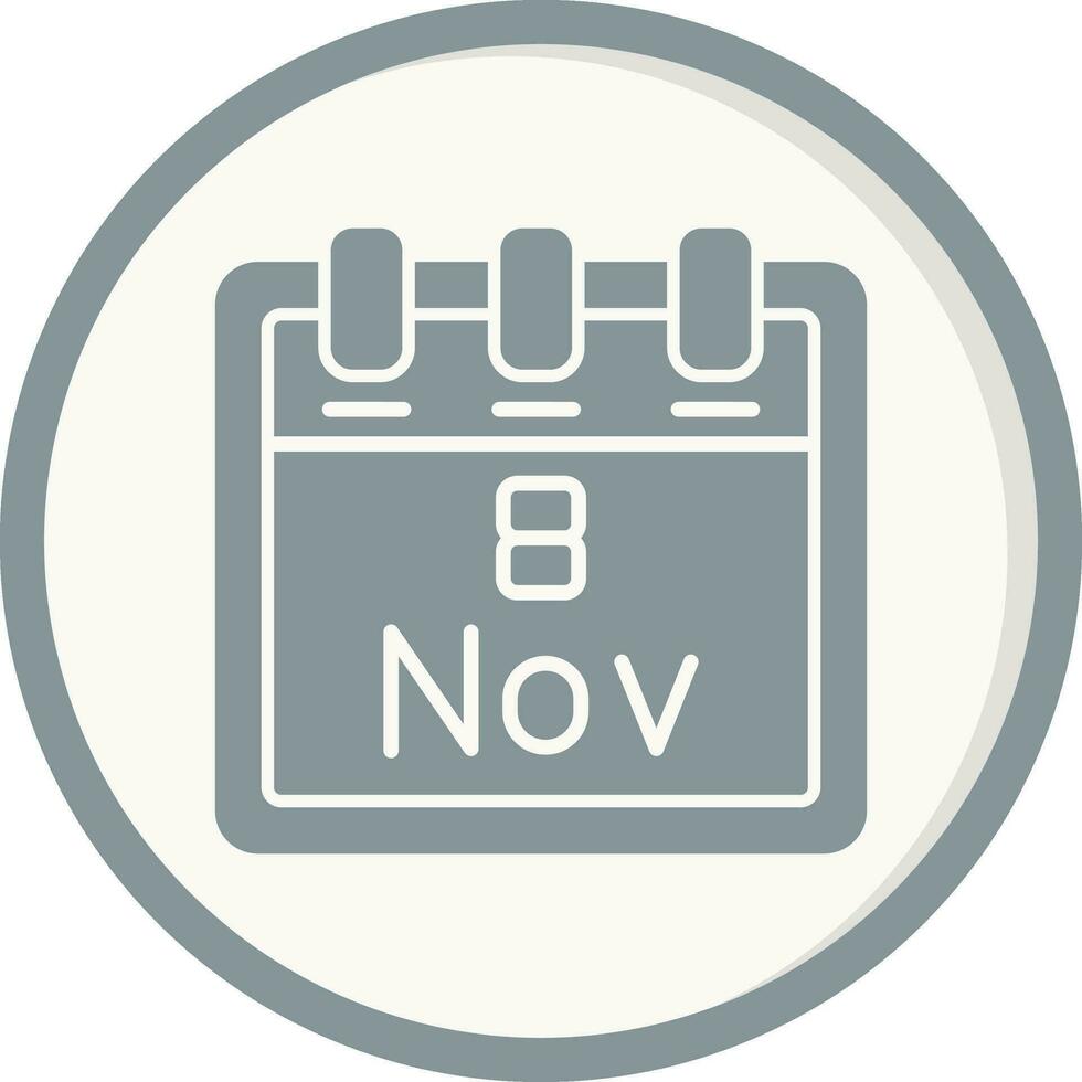 november 8 vector icoon