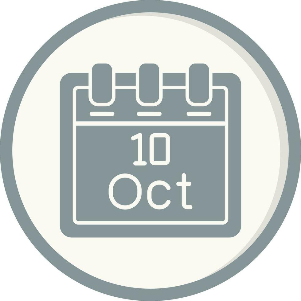 oktober 10 vector icoon