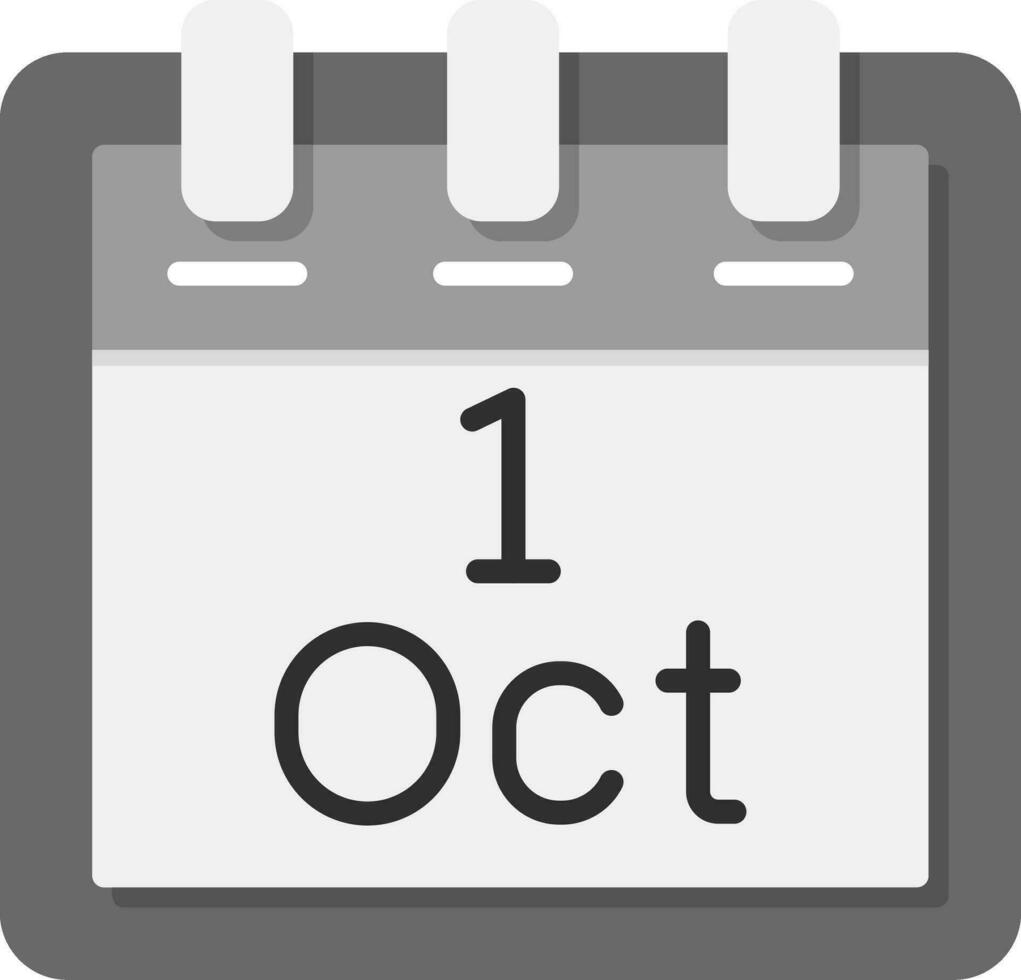 oktober 1 vector icoon