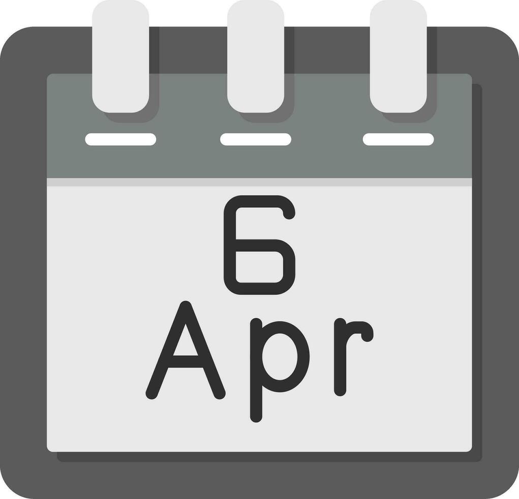 april 6 vector icoon