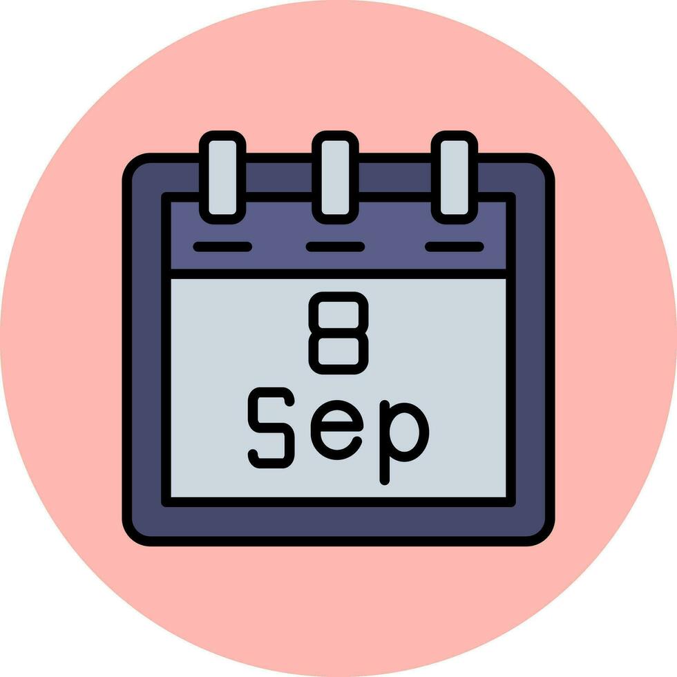 september 8 vector icoon