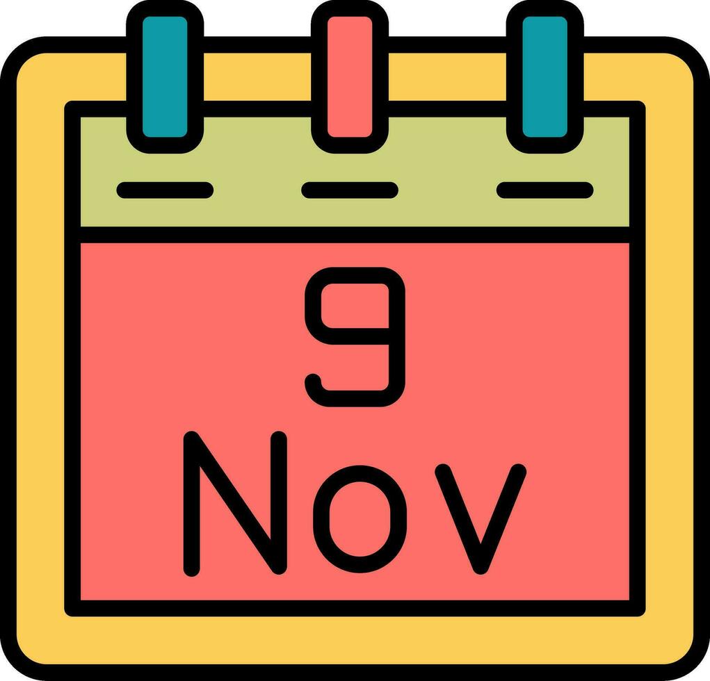 november 9 vector icoon