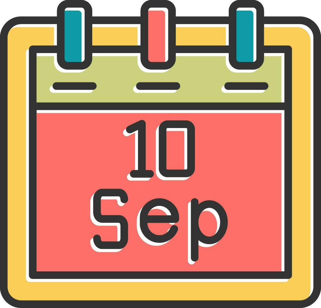 september 10 vector icoon