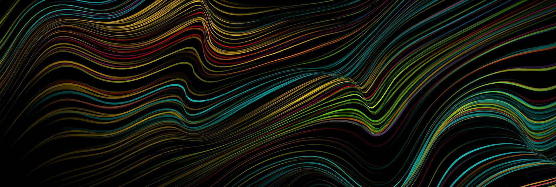 kleurrijk vloeistof golvend lijnen abstract patroon ontwerp vector