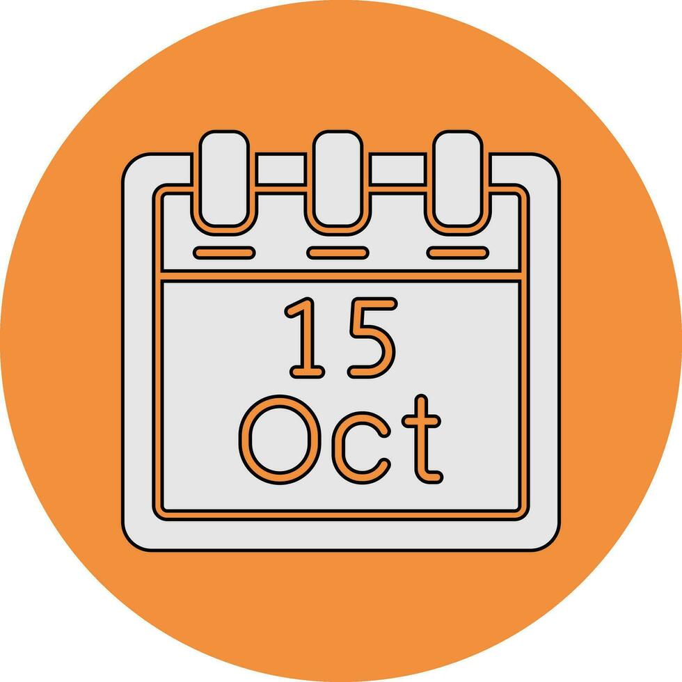 oktober 15 vector icoon