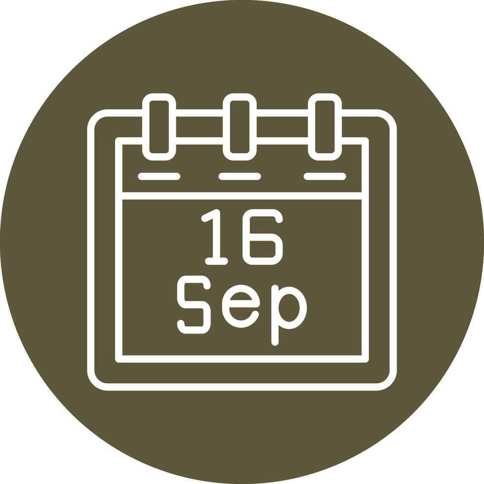 september 16 vector icoon