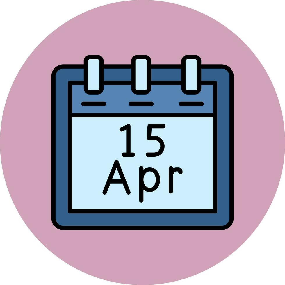 april 15 vector icoon