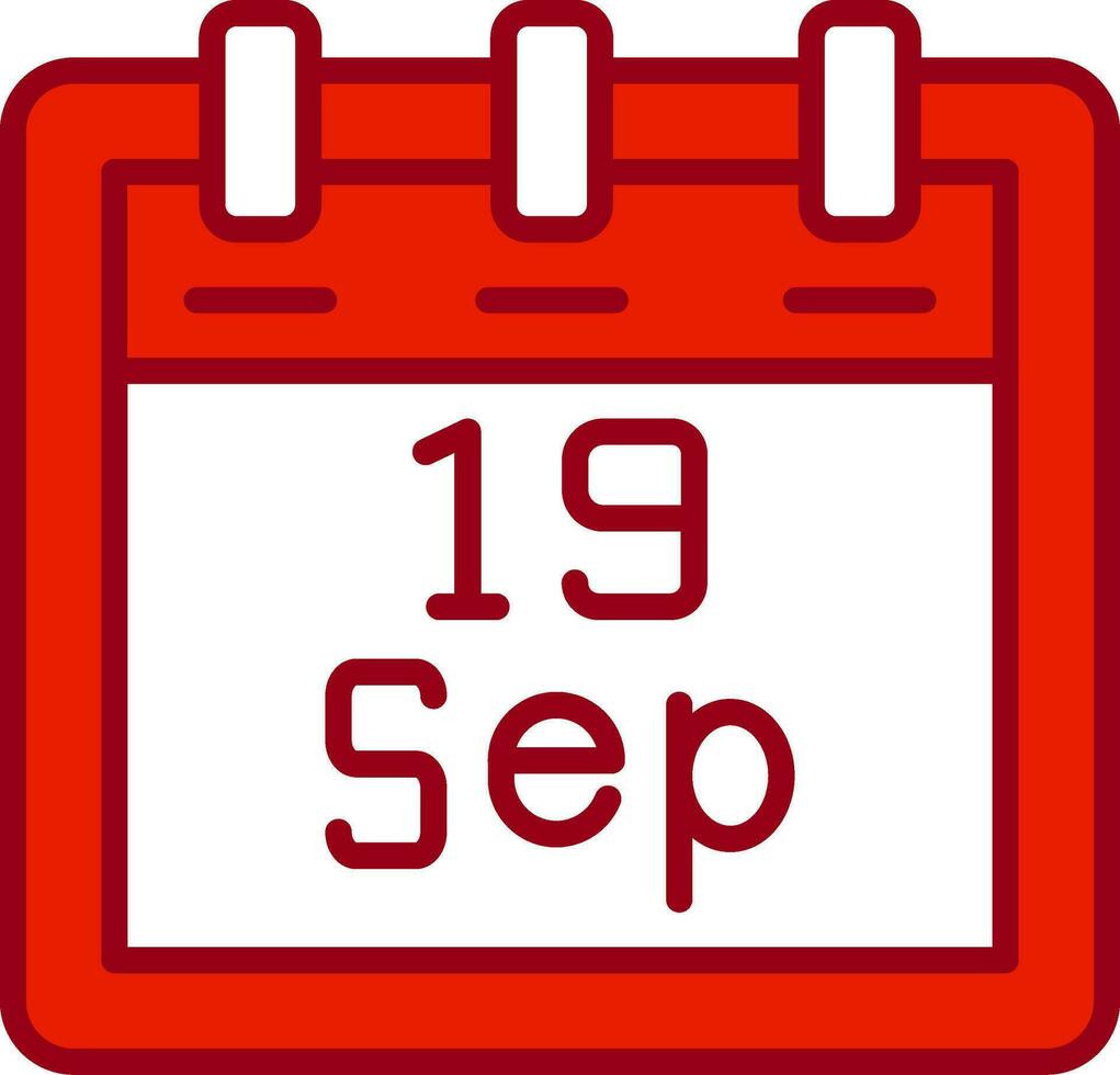 september 19 vector icoon