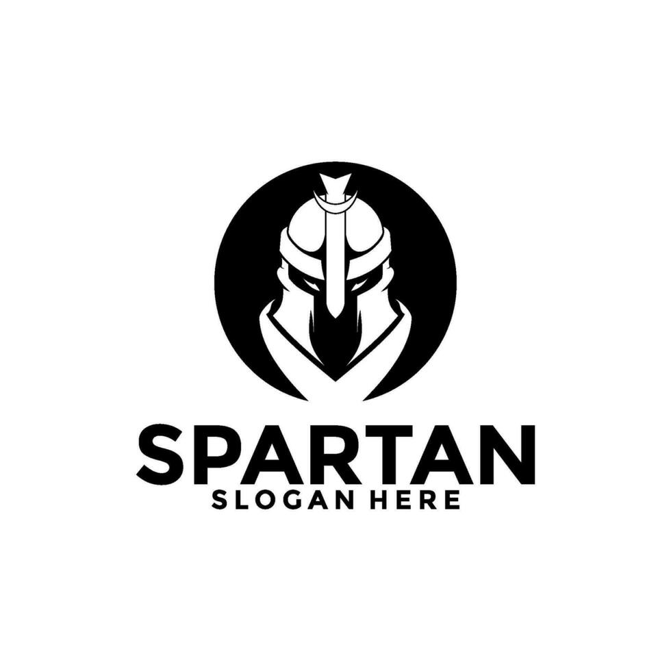 spartaans logo vector, spartaans helm logo vector illustratie ontwerp sjabloon