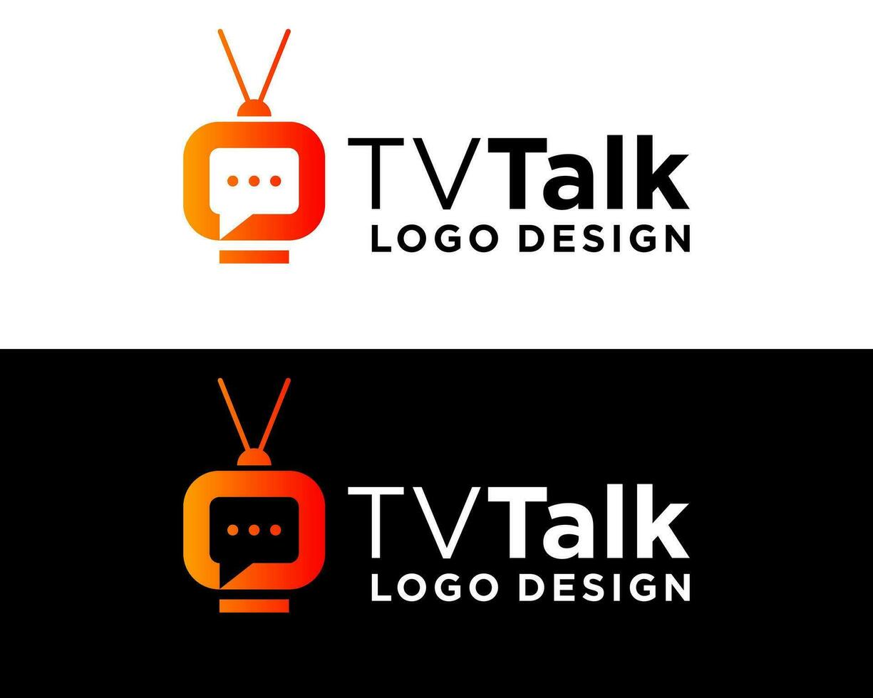 babbelen bubbel televisie leven uitzending logo ontwerp. vector