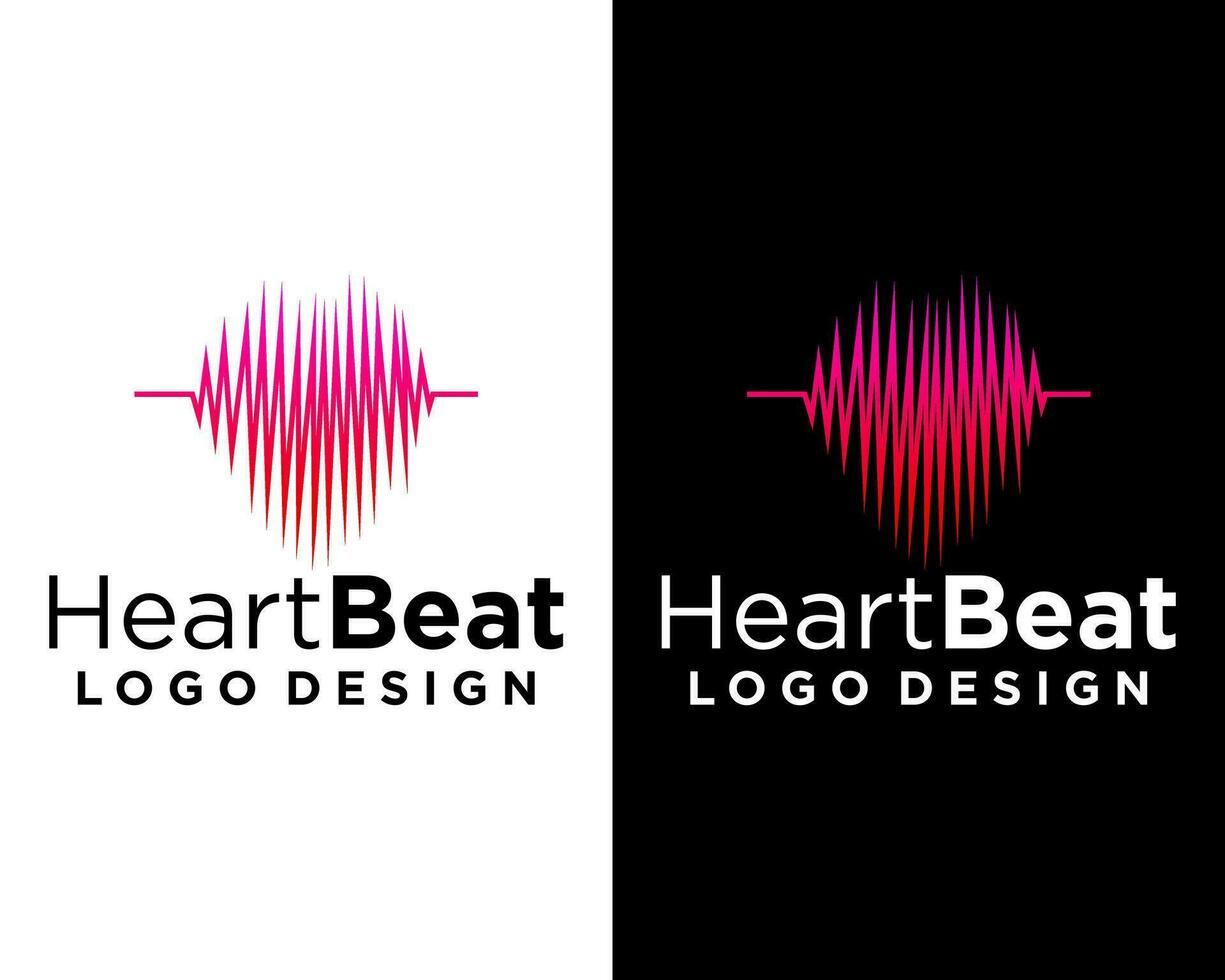 meetkundig abstract vorm hartslag logo ontwerp. vector