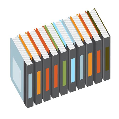 Kleurrijke boeken, vector