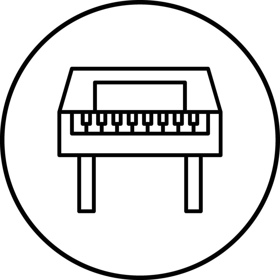 houten piano vector icoon