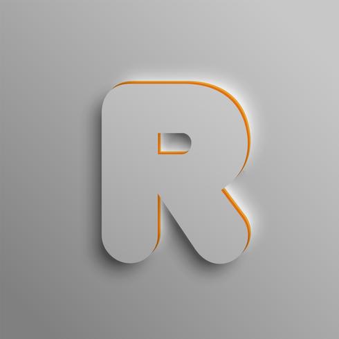 Realistische 3D-lettertype, vector