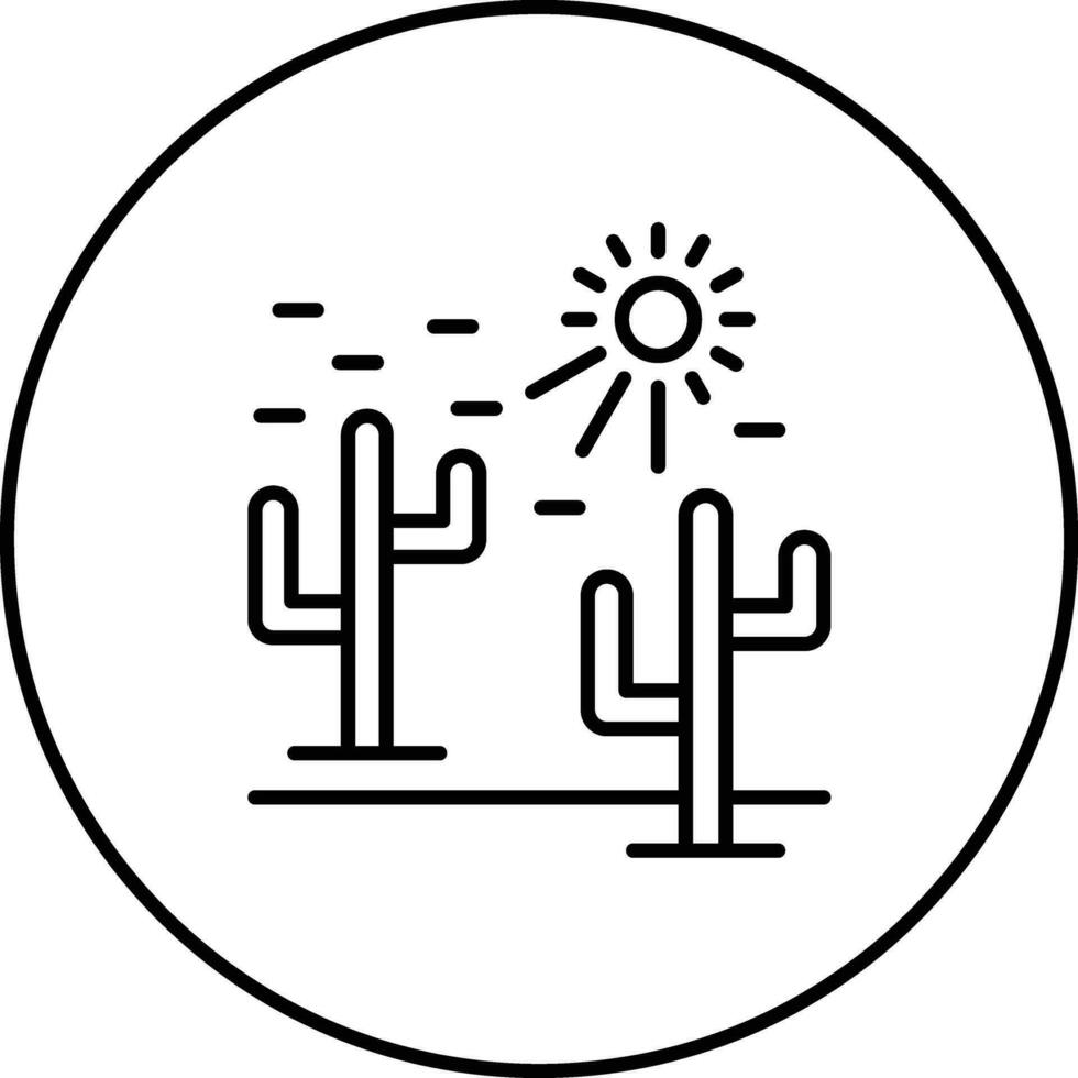woestijn warmte vector icoon