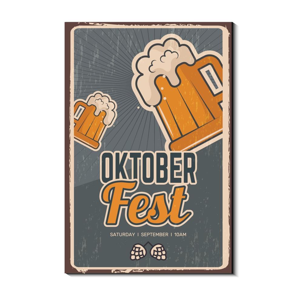 set poster voor het bierfestival oktoberfest vector